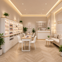 Ensemble de mobilier moderne sur mesure pour salon de manucure, aménagement de spa beauté, vitrine, table de manucure, comptoir de réception, équipements de magasin