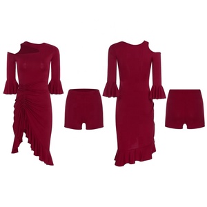 Vestido de Baile para Mujer, con Cordones, para Actuaciones en Escenario, Fiestas, Competencias Profesionales, Danza del Vientre, Danza Latina, Baile de Salón - Product Image 2