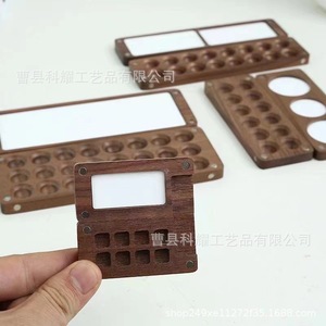 Palette à peinture en bois Keyao, rectangulaire, 12, 16, 24 compartiments, fournitures d'art pour aquarelle - Product Image 2