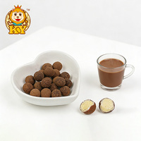 Permen grosir oem Cokelat Kustom Berlapis Gula Biskuit Rasa Anggur dan Stroberi Bola Cokelat