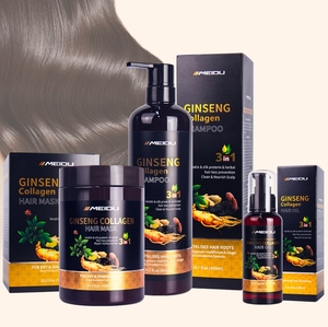 Kit de Cuidado Capilar con Champú, Mascarilla y Aceite de Ginseng Natural para Reparación del Cabello, Venta al Por Mayor de Fábrica - Product Image 1