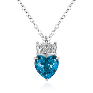 European and American Fashion Queen <strong>Necklace</strong> Retro <strong>Crown</strong> Peach Heart <strong>Pendant</strong> Love <strong>Necklace</strong> - Product Image 5