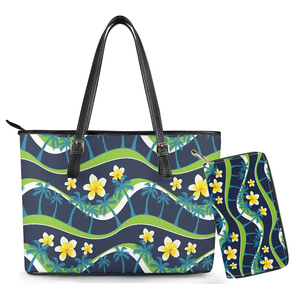 Thái Bình Dương Đảo Thiết Kế Thời Trang Của Phụ Nữ Công Suất Lớn Hàng Đầu Xử Lý Satchel Vai Túi Messenger Tote Túi Tùy Chỉnh Dây Kéo Đóng Cửa - Product Image 4