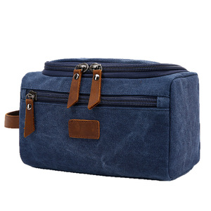 Toiletry <b>Bag</b> Large Capacity Multi Functional Rectangle Blue With Detachable Handle For Home Storage - Product Image 1