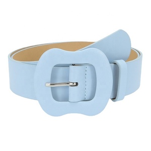 Ceinture large en PU de style coréen pour femme, avec boucle ardillon en alliage, couleur bonbon, 3,8 cm x 105 cm, décorative en forme de <span class=keywords><strong>gourde</strong></span>, tendance - Product Image 5