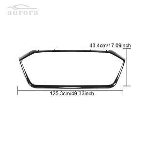 Grille avant en fibre de carbone sèche encastrée avec couvercle décoratif <span class=keywords><strong>Audi</strong></span> <span class=keywords><strong>RS6</strong></span> C8 2019-2021 quatre portes boîte camion - Product Image 4