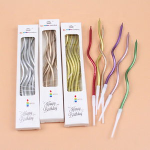 Fabricants professionnels fournissent des <span class=keywords><strong>bougies</strong></span> d'<span class=keywords><strong>anniversaire</strong></span> Bougie incurvée plaquée or - Product Image 1