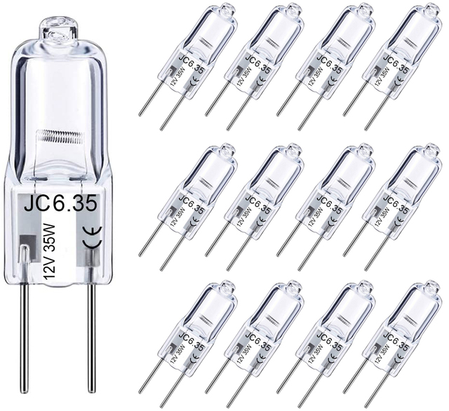 NEW LIGHTS Halogen Lamp Bi-Pin 12 Volt 35 W 50 W JC6.35 Halogen Bulbs for Ceiling Lights,Table Light,Cabinet Light