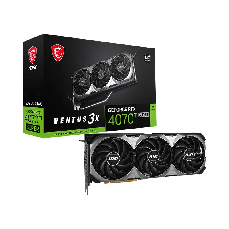 MSI Ventus GeForce RTX 4070 Ti SUPER 16GB GDDR6X PCI Express 4,0 ATX видеокарта RTX 4070 Ti SUPER 16G VENTUS 3X OC