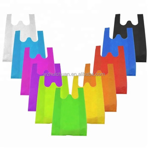 plastic sublimation vest eco non woven shopping bag supermarket bag with logo
