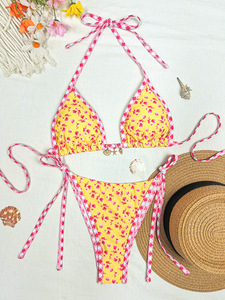 Ensemble <span class=keywords><strong>de</strong></span> maillots <span class=keywords><strong>de</strong></span> <span class=keywords><strong>bain</strong></span> bikini personnalisés avec logo pour femmes, maillot <span class=keywords><strong>de</strong></span> <span class=keywords><strong>bain</strong></span> triangle, maillot <span class=keywords><strong>de</strong></span> <span class=keywords><strong>bain</strong></span> string à nouer 2026 - Product Image 3