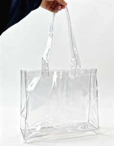<span class=keywords><strong>Sac</strong></span> fourre-tout en PVC transparent imperméable de 0,5 mm avec double couture, couture industrielle, pour la plage, les voyages et les courses en famille - Product Image 4