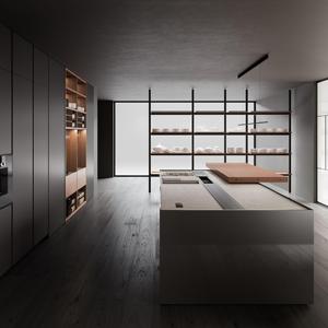Custom Minimalist Black für <span class=keywords><strong>Egger</strong></span> Board Küchen schrank Termite Proof Durable Made Artificial Marble für den Wohnungs gebrauch für - Product Image 3