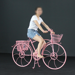 Soporte versátil para flores, decoración del hogar, decoración grande con forma <span class=keywords><strong>de</strong></span> bicicleta, accesorio <span class=keywords><strong>de</strong></span> hierro forjado para fotografía <span class=keywords><strong>de</strong></span> bodas, soporte para carrito <span class=keywords><strong>de</strong></span> flores - Product Image 5