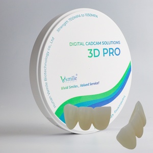 Blocs de zircone dentaire <span class=keywords><strong>Vsmile</strong></span> 3D Pro multicouches 10 mm 16 couleurs 98 mm certifiés CE pour diverses machines CAD CAM Laboratoire dentaire - Product Image 6
