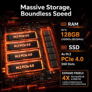Mini <span class=keywords><strong>PC</strong></span> 2026 / Ryzen AI Max <span class=keywords><strong>395</strong></span> 128GB / Memoria LPDDR5 8433MHz / Tarjeta VGA 8060s / 4*M.2 / 10G+2.5G / USB4.0 / Empresarial - Product Image 3