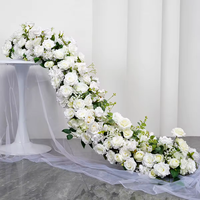 Vente flash : Guirlande de fleurs artificielles en soie Yedodo, couleur personnalisable, pour table, mariage, Thanksgiving, Saint-Valentin