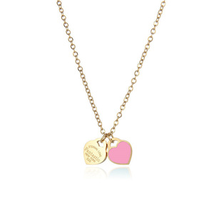2025 nuovo arrivo Love Heart san valentino collana pendente in acciaio inox collana da donna - Product Image 5