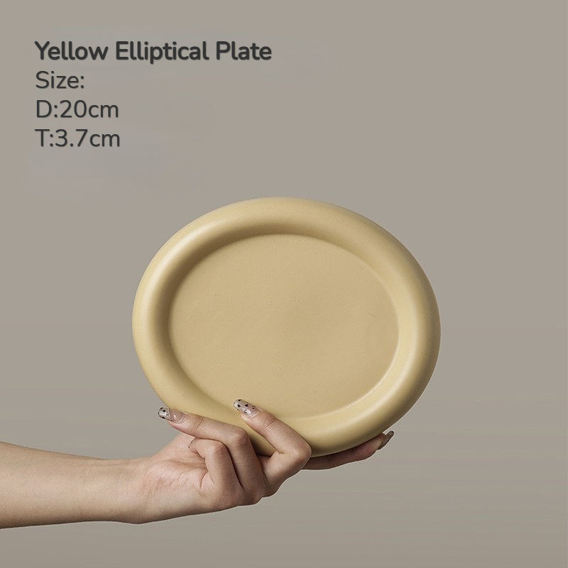 Yellow Elliptical Plate