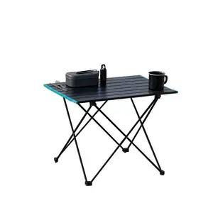 바베큐 피크닉을 위해 휴대하기 쉬운 야외 접이식 알루미늄 테이블 소형 경량 캠핑 테이블