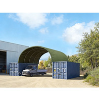 Abri en PVC, hangar en acier, entrepôt de stockage, abri industriel, garage préfabriqué avec toit arqué, couverture imperméable