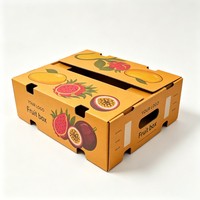 Boîte de transport personnalisée robuste en papier biodégradable pour avocat, poire, fruits et légumes, avec design libre