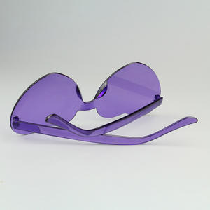 Heart Candy Color <b>Purple</b> UV400 Full Rim Transparent Trendy Sunglasses for Celebrity Costume Fancy <b>Dress</b> Cosplay <b>Party</b> - Product Image 6