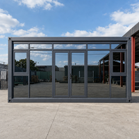 Maisons conteneurs modulaires préfabriquées de luxe, style moderne, démontables, portables, 10 pieds, 20 pieds, 40 pieds, en kit plat