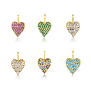 <span class=keywords><strong>Collana</strong></span> Gemnel in Argento 925 <span class=keywords><strong>di</strong></span> Alta Qualità con Ciondolo a Cuore Arcobaleno in Cristallo <span class=keywords><strong>di</strong></span> Rubino e Oro Vero - Product Image 1