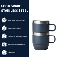 Tasse à Café Isotherme Unique et Empilable en Acier Inoxydable Écologique de Petite Capacité (120/180 ml) pour Boissons Chaudes/Froides, Modèle 2025