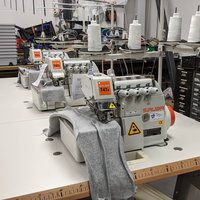 Machine à coudre industrielle à entraînement direct Siruba 747K à grande vitesse, à cylindre, à surjet