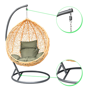 Fauteuil suspendu en <span class=keywords><strong>rotin</strong></span> de haute qualité pour salon avec support, fauteuil suspendu en forme d'œuf - Product Image 5