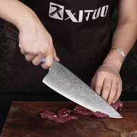 Couteau de boucher en acier Damas de qualité supérieure à 67 couches, couteau à découper la viande, couteau à hacher, couteau de cuisine, outils utilitaires de haute qualité