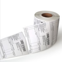 Papier thermique direct, taille personnalisée, autocollant adhésif imperméable, étiquettes d'expédition pour imprimantes 4x6