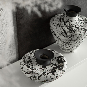 Sculture in Ceramica Rustica di Lusso Jingdezhen, <span class=keywords><strong>Oggetti</strong></span> Decorativi Rotondi da Tavolo <span class=keywords><strong>per</strong></span> Fiori e Vasi Decorativi - Product Image 2