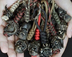 Retro <strong>Charm</strong> Cz Stone Hat Skull Bead for Diy Making <strong>Paracord</strong> Bracelet Lanyard Keychain Necklace - Product Image 6