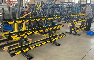 แร็ควางดัมเบลล์ Lanbo <span class=keywords><strong>GM110</strong></span> 2.5-60 กก. แบบมืออาชีพ 3 ชั้น สำหรับใช้ในโรงยิม แร็ควางดัมเบลล์โลหะ - Product Image 2