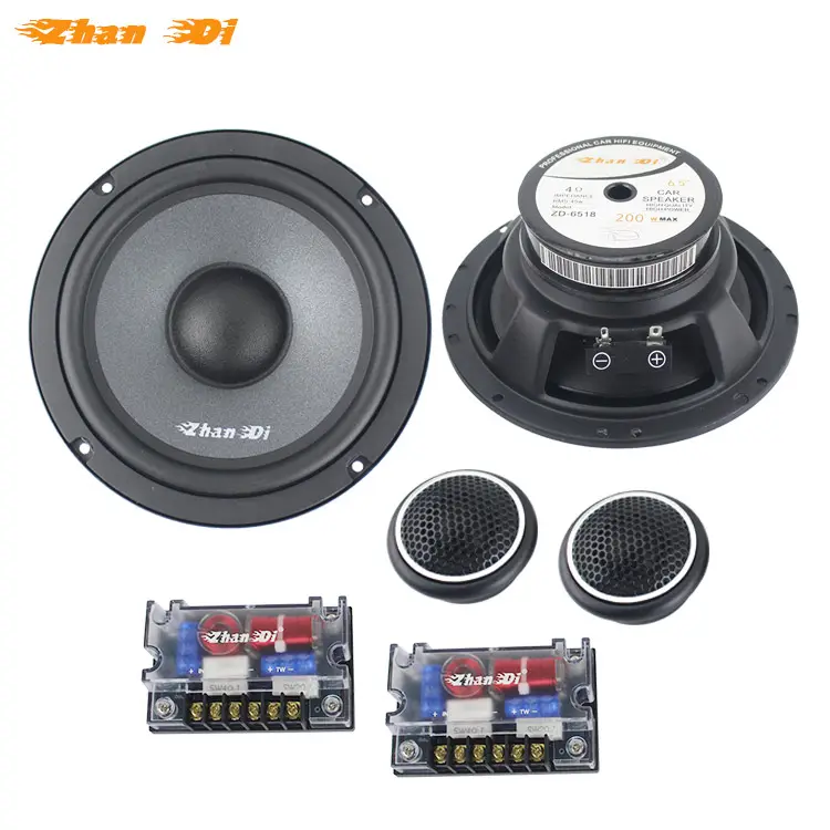 Theスポット工場Low MOQ 2双方向Speakersツイーターと6.5 "Car Audio 4 OHM For CarsSpeaker 6.5 Inch Component Speakerセット