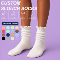 Chaussettes en coton de qualité supérieure pour femmes, design original, chaussettes décontractées à volants pour filles, chaussettes athlétiques personnalisées avec logo, vente en gros