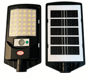 Lampu Jalan Tenaga Surya Terpadu All In One Sensor Gerak Manusia PIR Kontrol Jarak Jauh IP65 Tahan Air ABS 5000K Cahaya Siang untuk Luar Ruangan