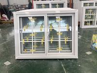 Fenêtres coulissantes en PVC/UPVC de style français, norme américaine, avec verre simple transparent de 5 mm pour la Jamaïque