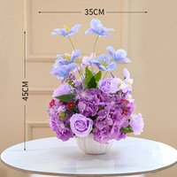 Fleurs artificielles en soie faites à la main de style frais pour la décoration d'hôtels, de maisons d'hôtes, de salons, de tables basses et de présentoirs pour la zone TV