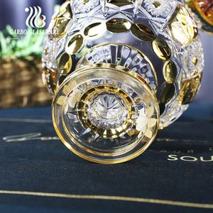 Cuenco de vidrio chapado en oro de estilo de Oriente Medio, <span class=keywords><strong>cuencos</strong></span> dorados con soporte, tres tamaños grandes y <span class=keywords><strong>pequeños</strong></span>, 120mm, 9 Uds. - Product Image 5