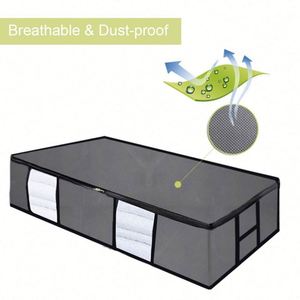 Grand sac de rangement sous le lit, organisateur, cubes sous le lit, sac de rangement sous le lit avec fermeture éclair - Product Image 4