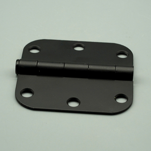 Factory-Direct 3 Inch <strong>Black</strong> Chrome-plated Rounded Corner <strong>Hinges</strong>, Heavy-Duty Door Hardware for Home &amp; Commercial Use - Product Image 2