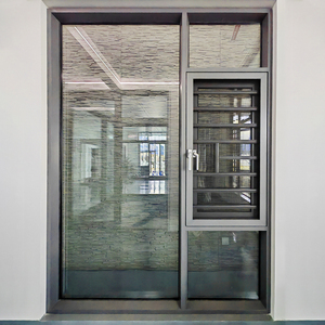 Cadre en aluminium noir moderne Fenêtres Photo Filet d'écran en acier inoxydable <span class=keywords><strong>Baie</strong></span> de jardin fixe pour villas et maisons - Product Image 2