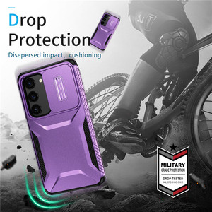 Armor Slide Window Funda protectora a prueba de golpes PC TPU Combo Phone Cover para Samsung Galaxy S23 FE - Product Image 4