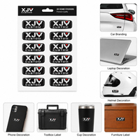 Autocollant en résine époxy PVC transparente personnalisée XJY, logo en dôme 3D, étiquette pour la marque automobile