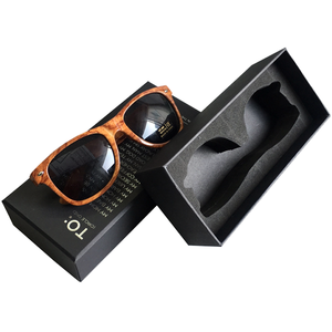 Popular High-End Boutique Black Personalized Silver Foil Logo Sunglasses Eyeglasses Set Display Luxury Box with Hard EVA