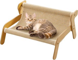 Griffoir pour chat en bois, résistant à l'usure, avec tapis en sisal, structure d'escalade, transat et chaise en sisal pour chats - Product Image 4